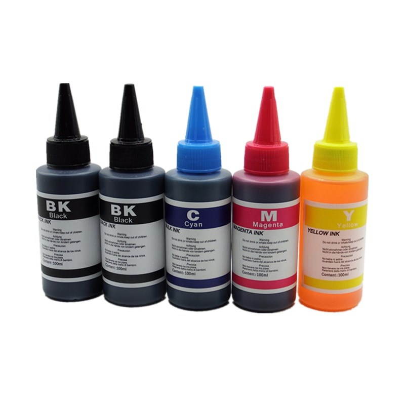 color Dye ink For-Epson Refill Ink Kit bottle bulk Universal refillable cartridge ciss printer100ML 1SET 1BK
