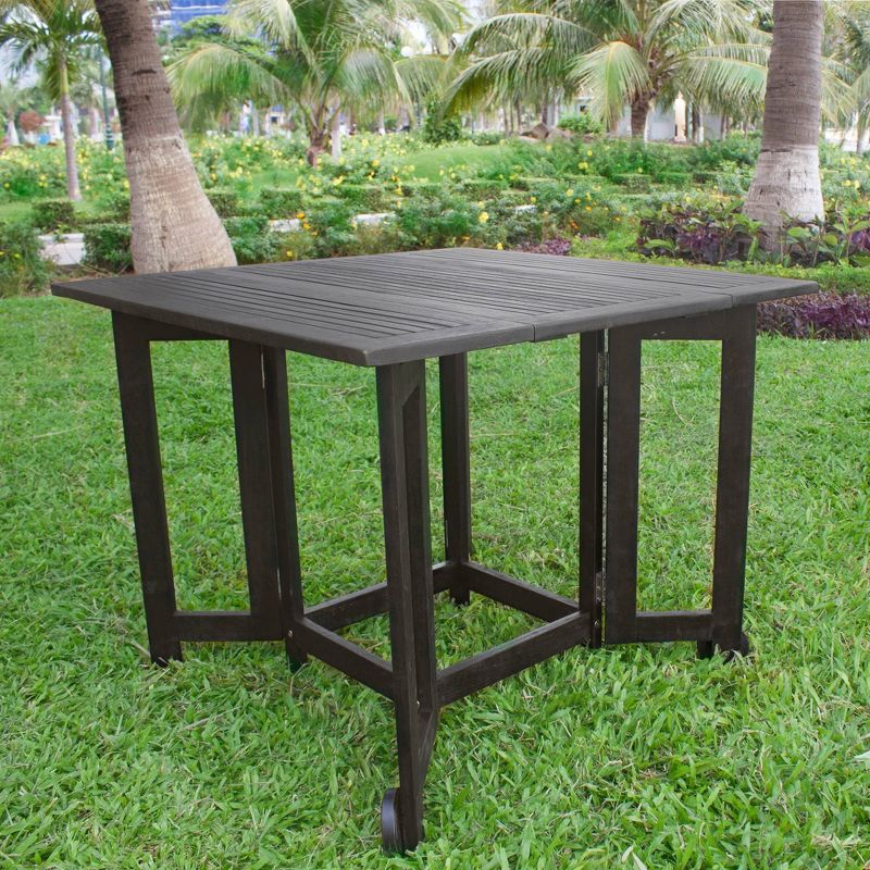 Renaissance Square Outdoor Patio Stacking Table - Gray - Vifah