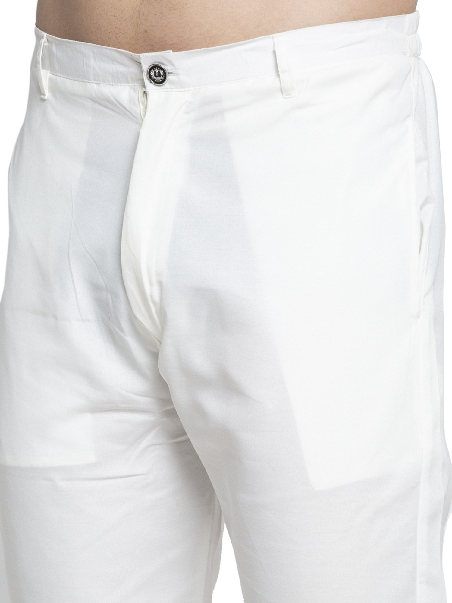 Benstoke Navy Blue & White Cotton Regular Fit Kurta Set