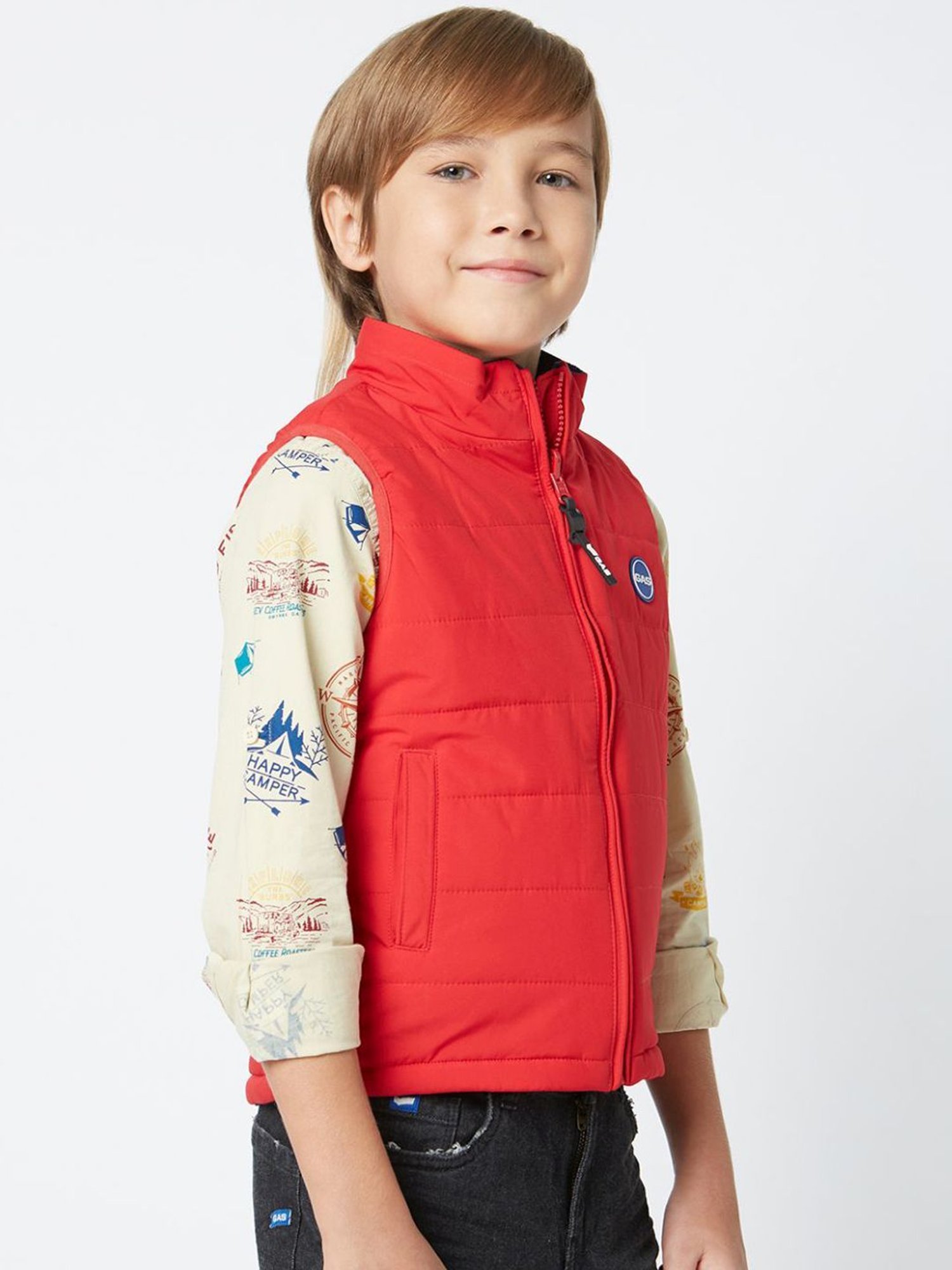 GAS Kids Red Regular Fit Jacket