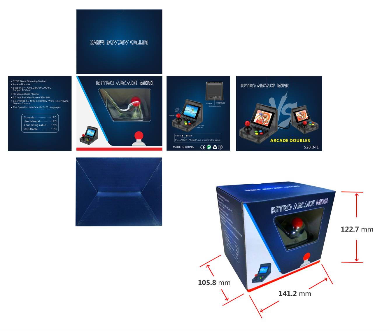 Home arcade Mini retro game machine nostalgic GBA handheld game machine mini handheld