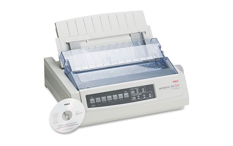 Oki MICROLINE 320 Turbo Dot Matrix Printer - 435 cps Mono - 240 x 216 dpi - USB - Parallel