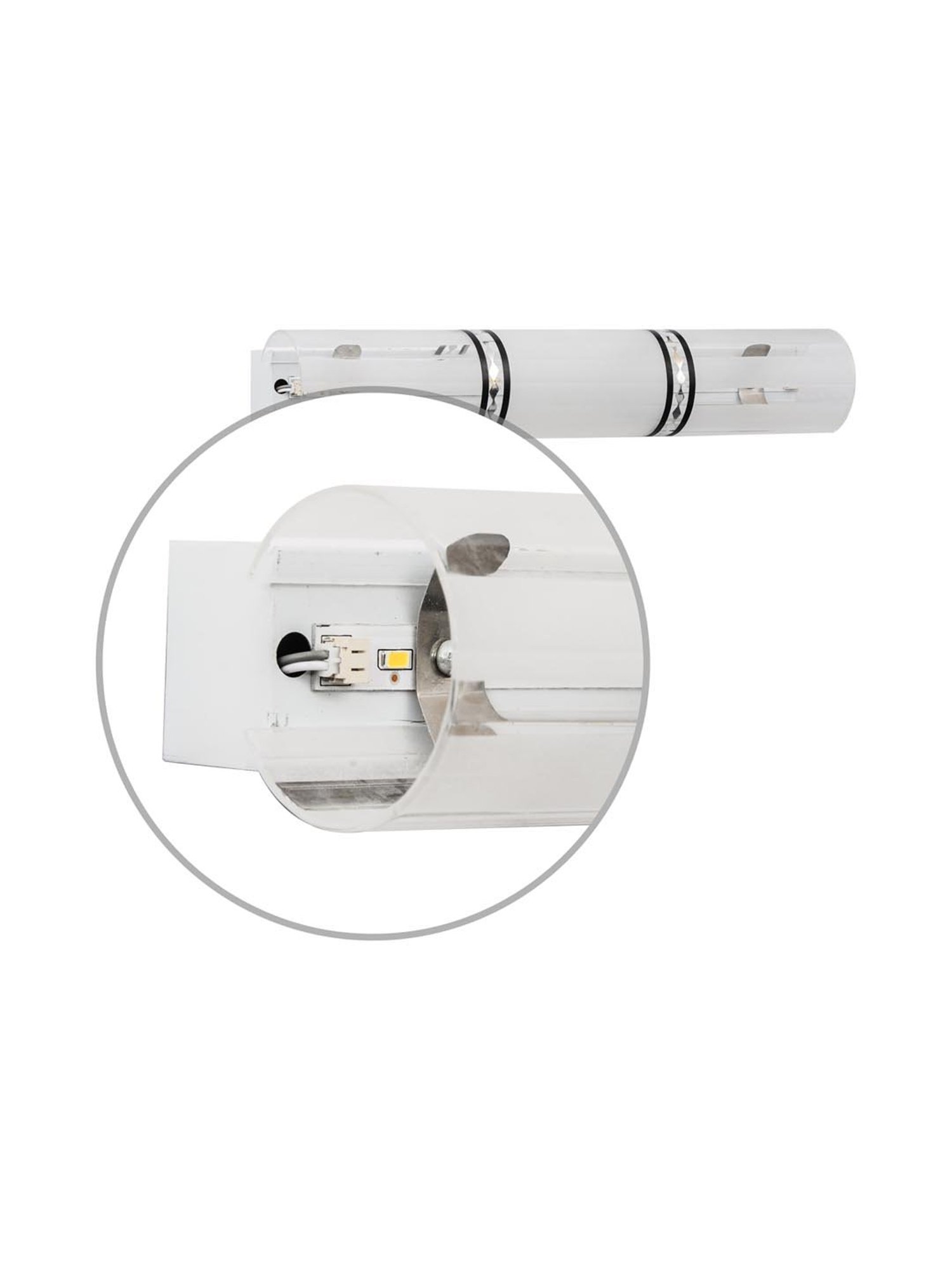 Kapoor E Illuminations Damarcus Elite Trio White Glass Mirror Light - Set of 1