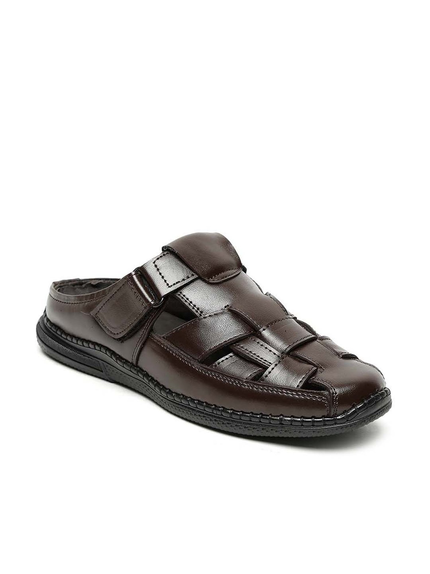Teakwood Leathers Men's Brown Fisherman Sandals