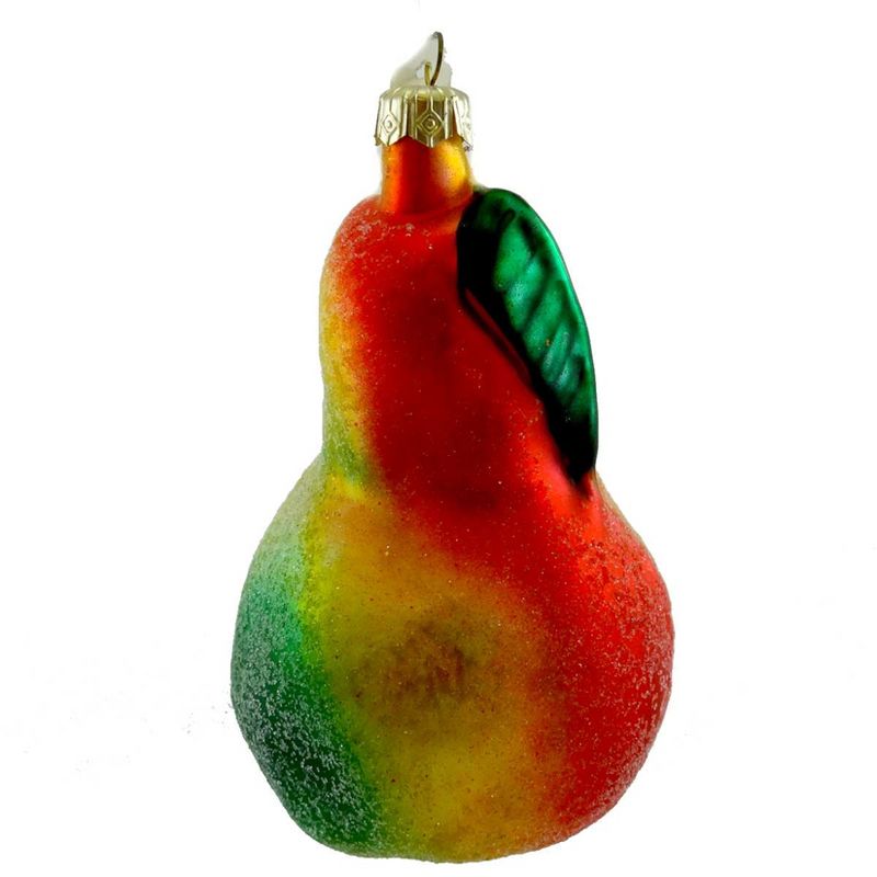 Holiday Ornament Pear Half Fruit  -  Tree Ornaments