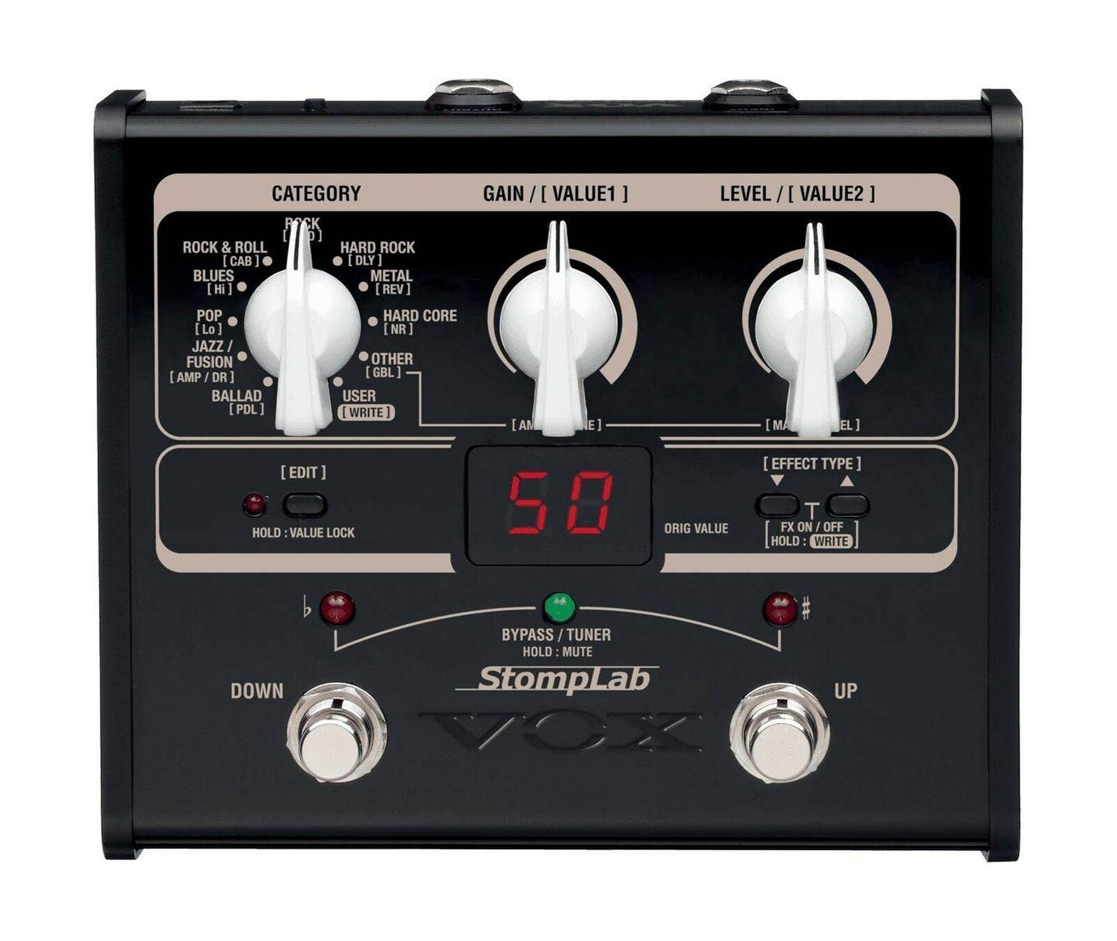 VOX StompLab 1G Multi-Effects Modeling Pedal for Guitar