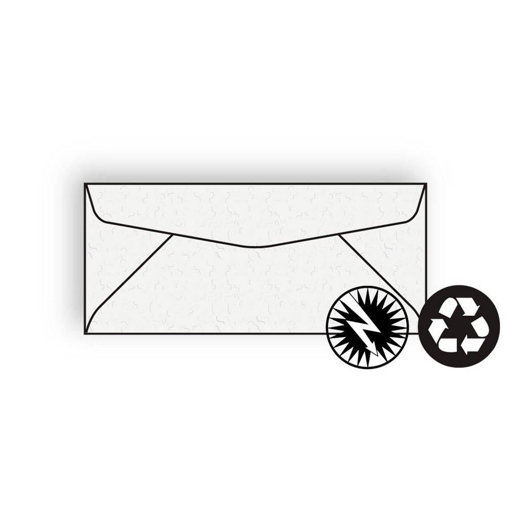 #10 Regular Business Envelopes, 4-1/8" x 9-1/2", 24#, Recycled, Fiber-Added, Smooth Imaging Finish, Whitecliff (Box of 5