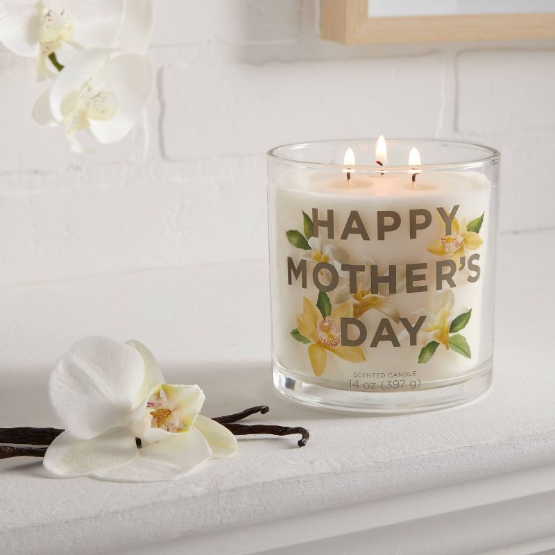 14oz Glass Jar 3-Wick Happy Mothers Day Candle - Opalhouse™