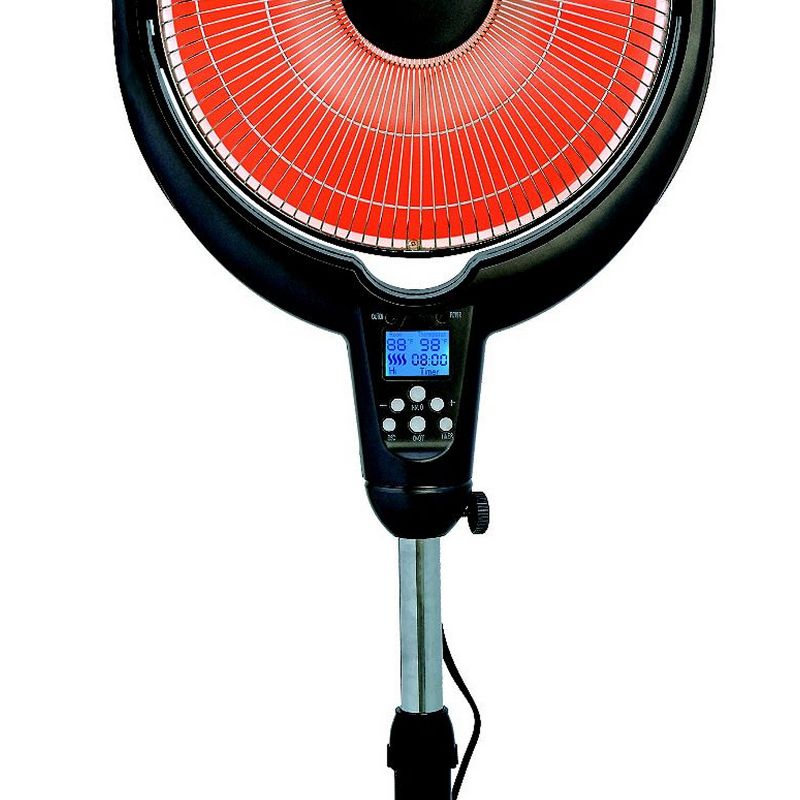 Optimus 14in Oscillating Pedestal Digital Dish Heater with Remote