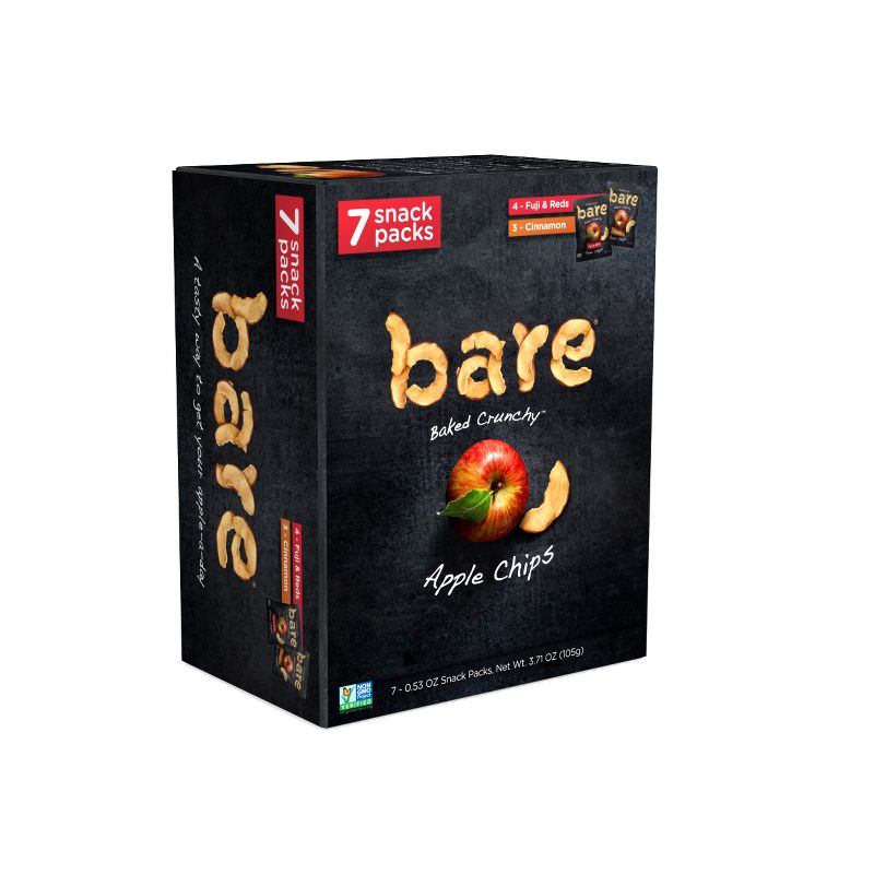 Bare Apple Chips Fuji Red and Cinnamon Snack Pack - 7ct/3.7oz