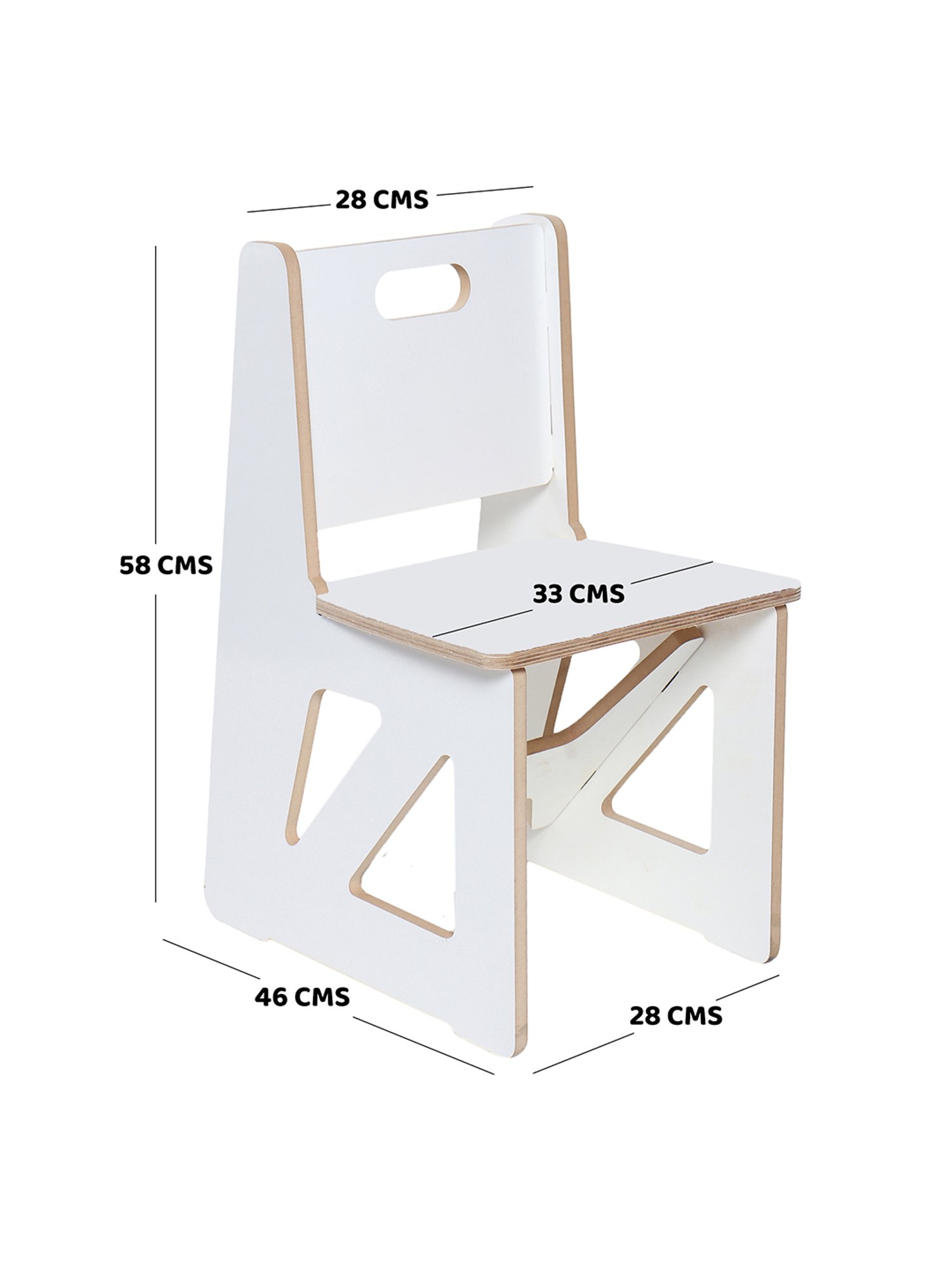 Kiddery Natural Wooden Montessori Inspired Chair (Age 1-8 Years)