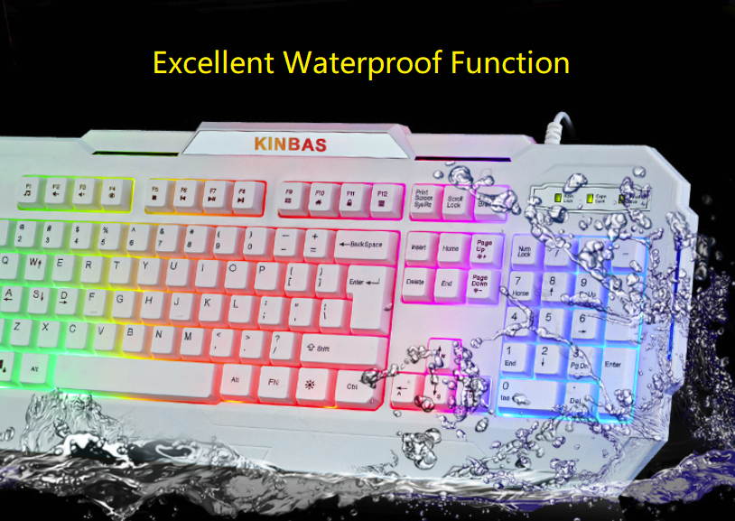 CORN VP-X9  19 Non-Conflicting Keys, Ergonomic Design, Mechanical Feeling  Cool Exterior Breathing Backlit Waterproof USB Wired Silent Typing Keyboard For Office And Game - Black