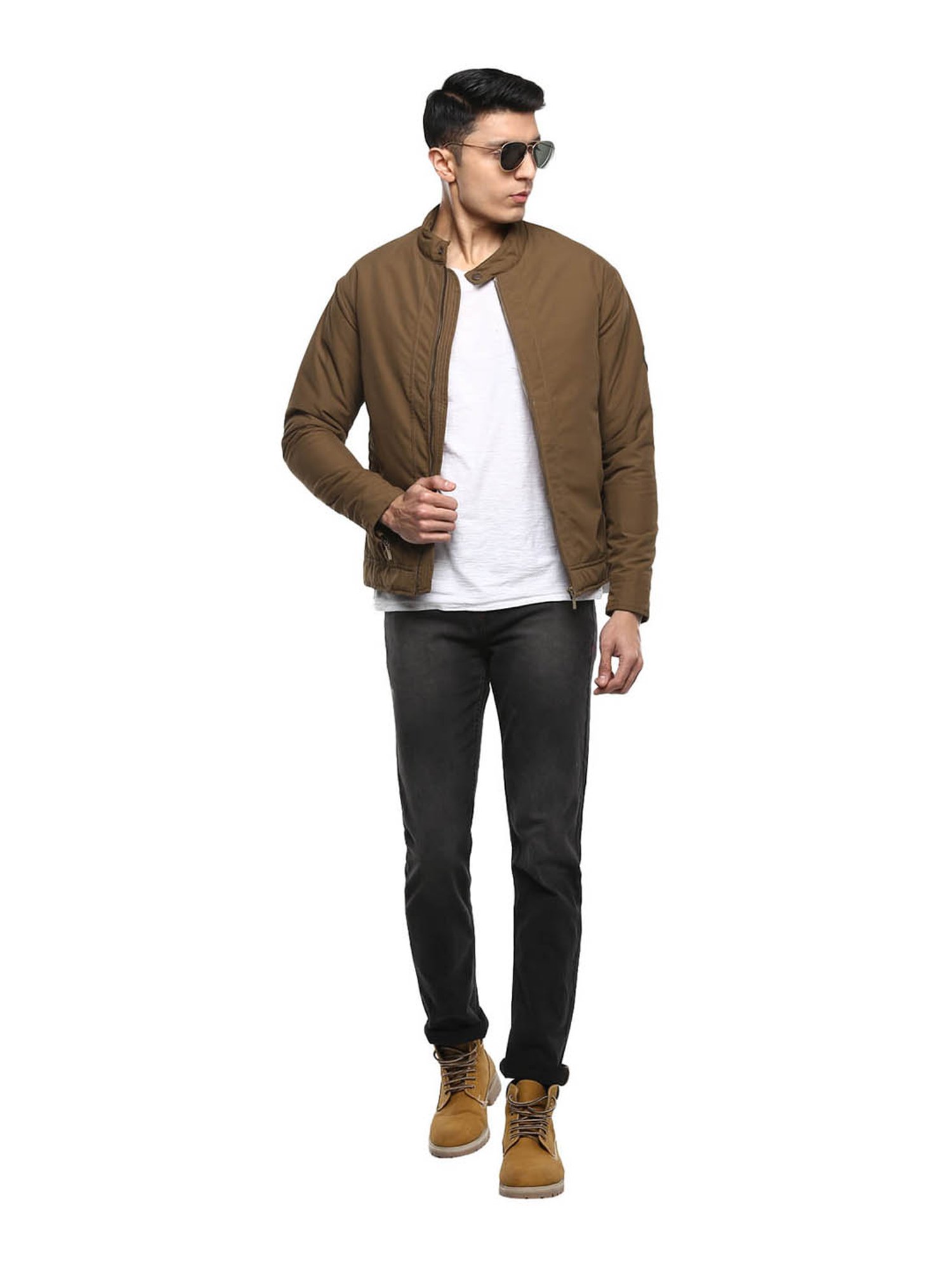 Red Chief Dark Khaki Regular Fit Jacket