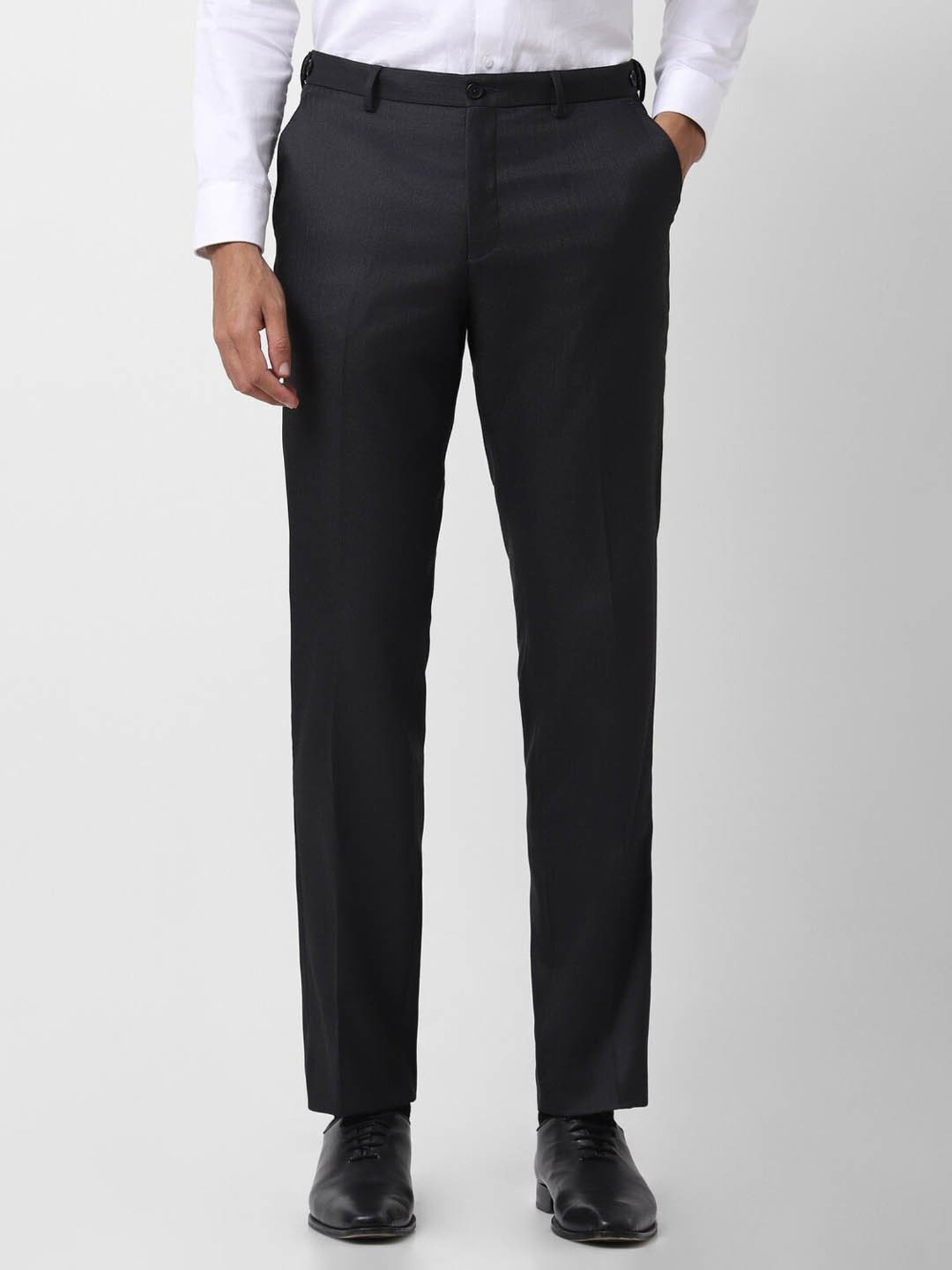 V Dot Z Black Skinny Fit Trousers