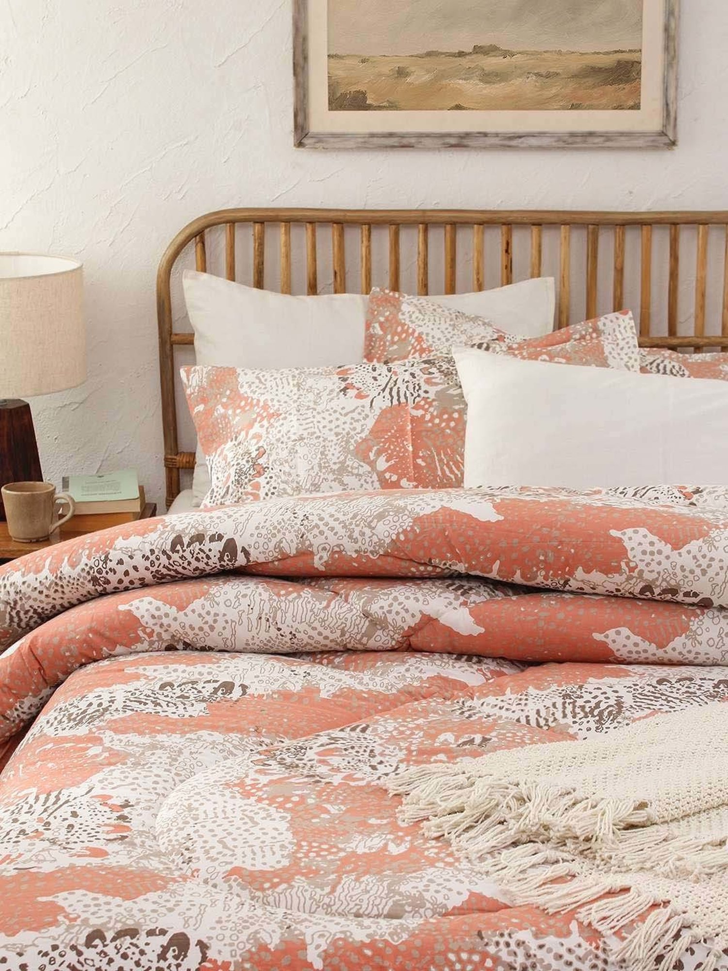 House This Mashak Orange 150 TC Cotton Single Comforter