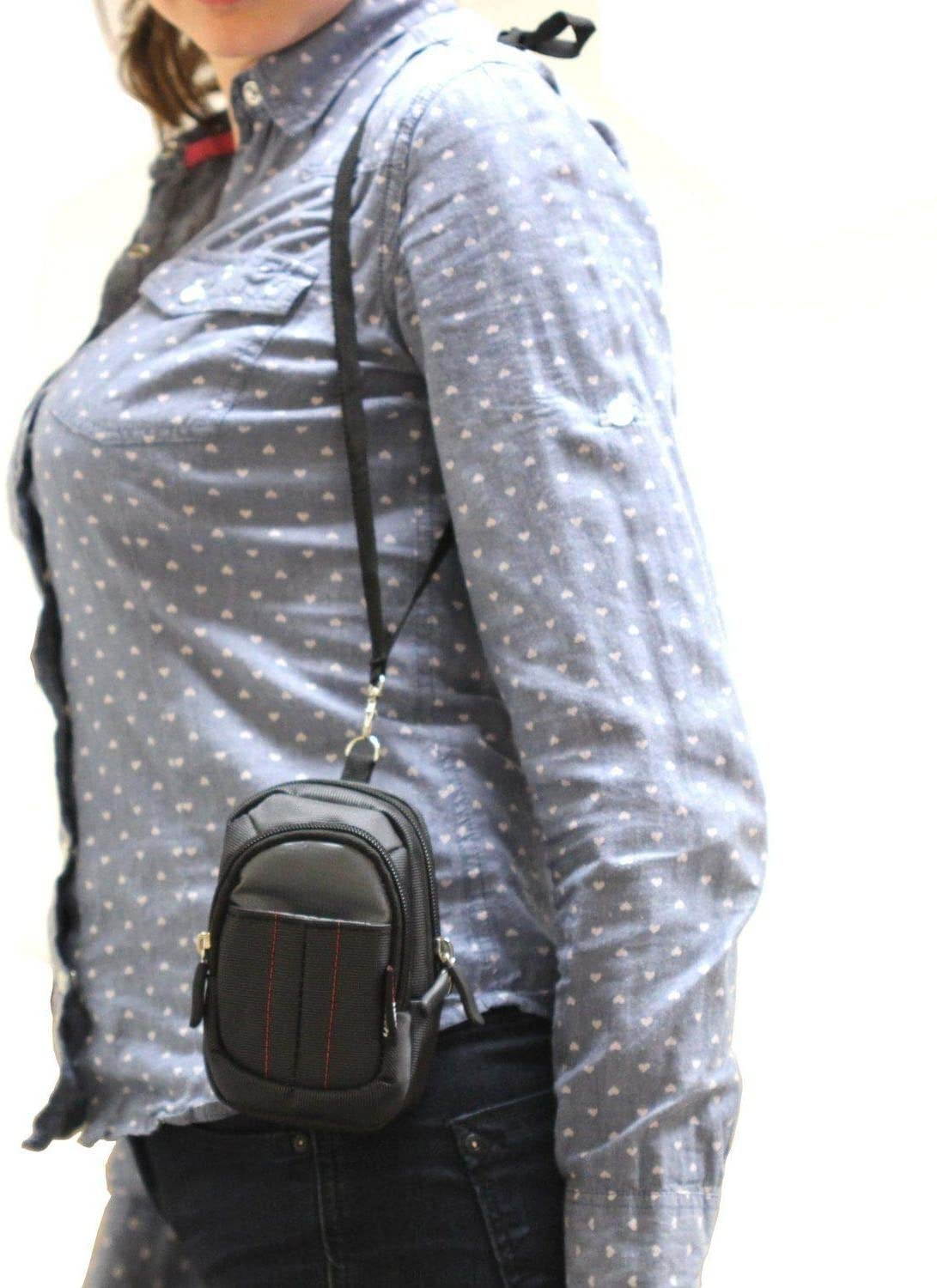 Navitech Black Water Resistant GPS/Satelitte Navigation System Case Cover Compatible with The Garmin Varia RTL510 (with Belt and Shoulder Strap)