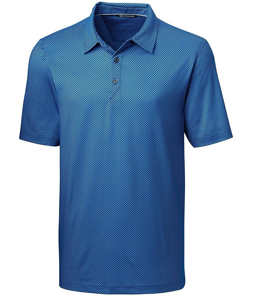 Cutter & Buck Big & Tall Forge Polo Tonal Stripe Performance Stretch Short-Sleeve Polo Shirt