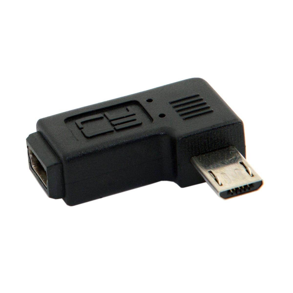 2pcs 90 D right angled MINI USB Female to MICRO USB Male Data CHARGER ADAPTER