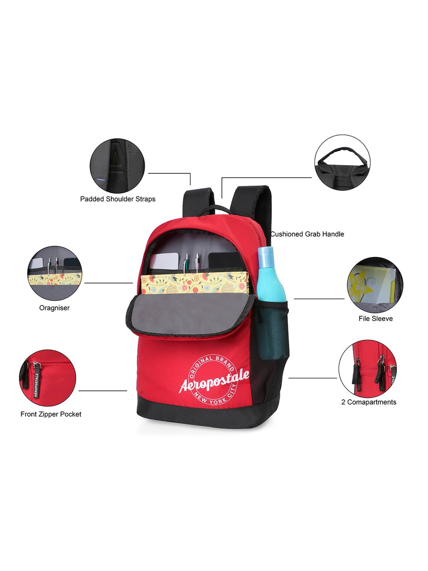 Aeropostale Saturn Red Backpacks Backpack