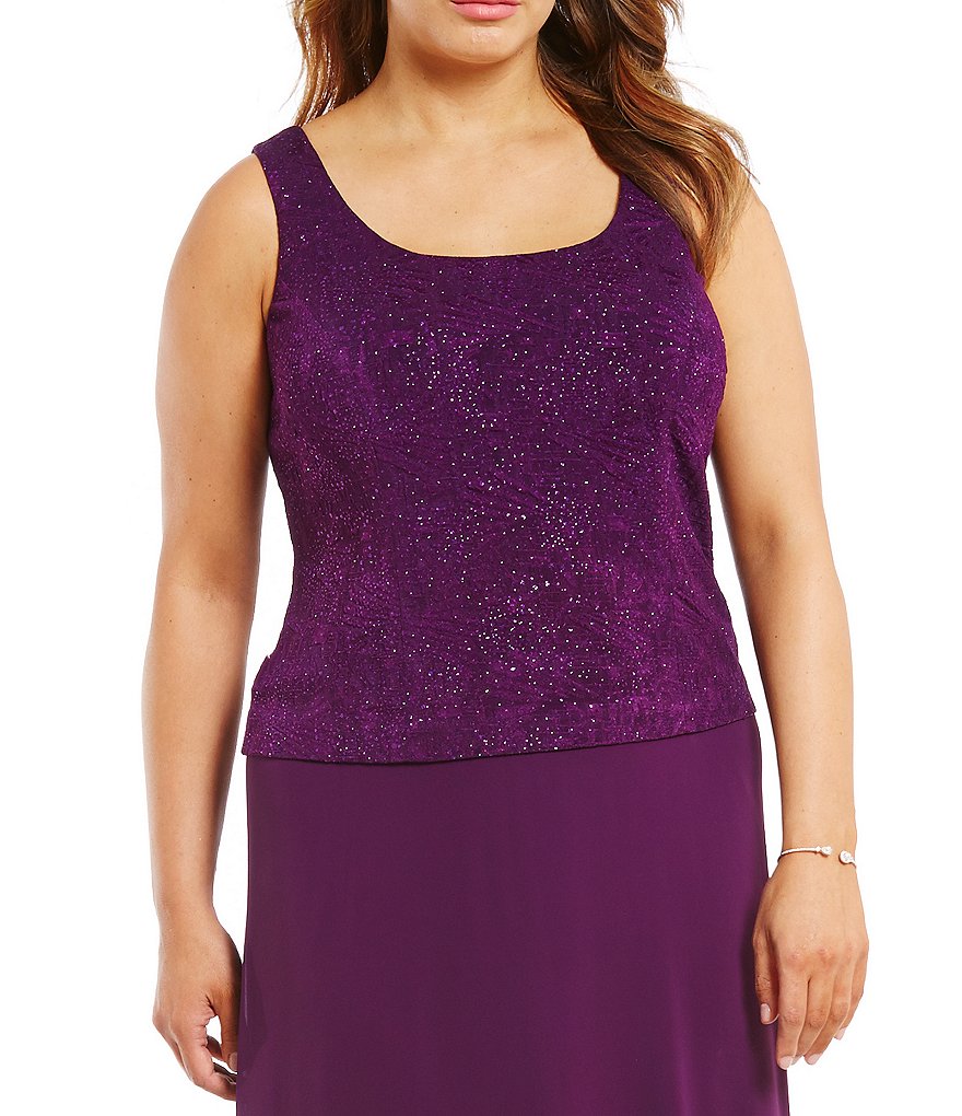 Jkara Plus V-Neck Short Sleeve Beaded Bodice Capelet Gown