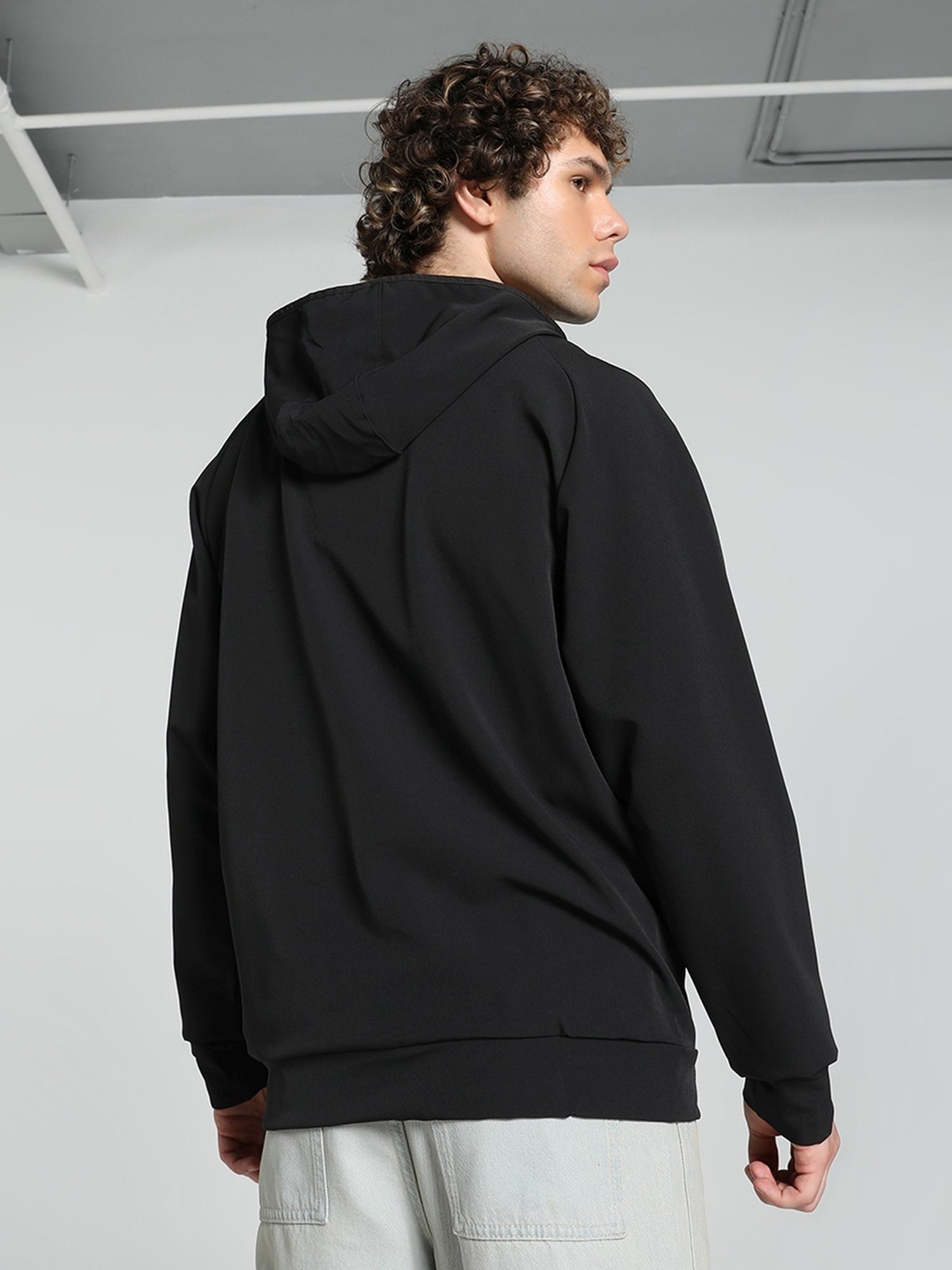 Slowave Teal Regular Fit Sports Hooded Jacket