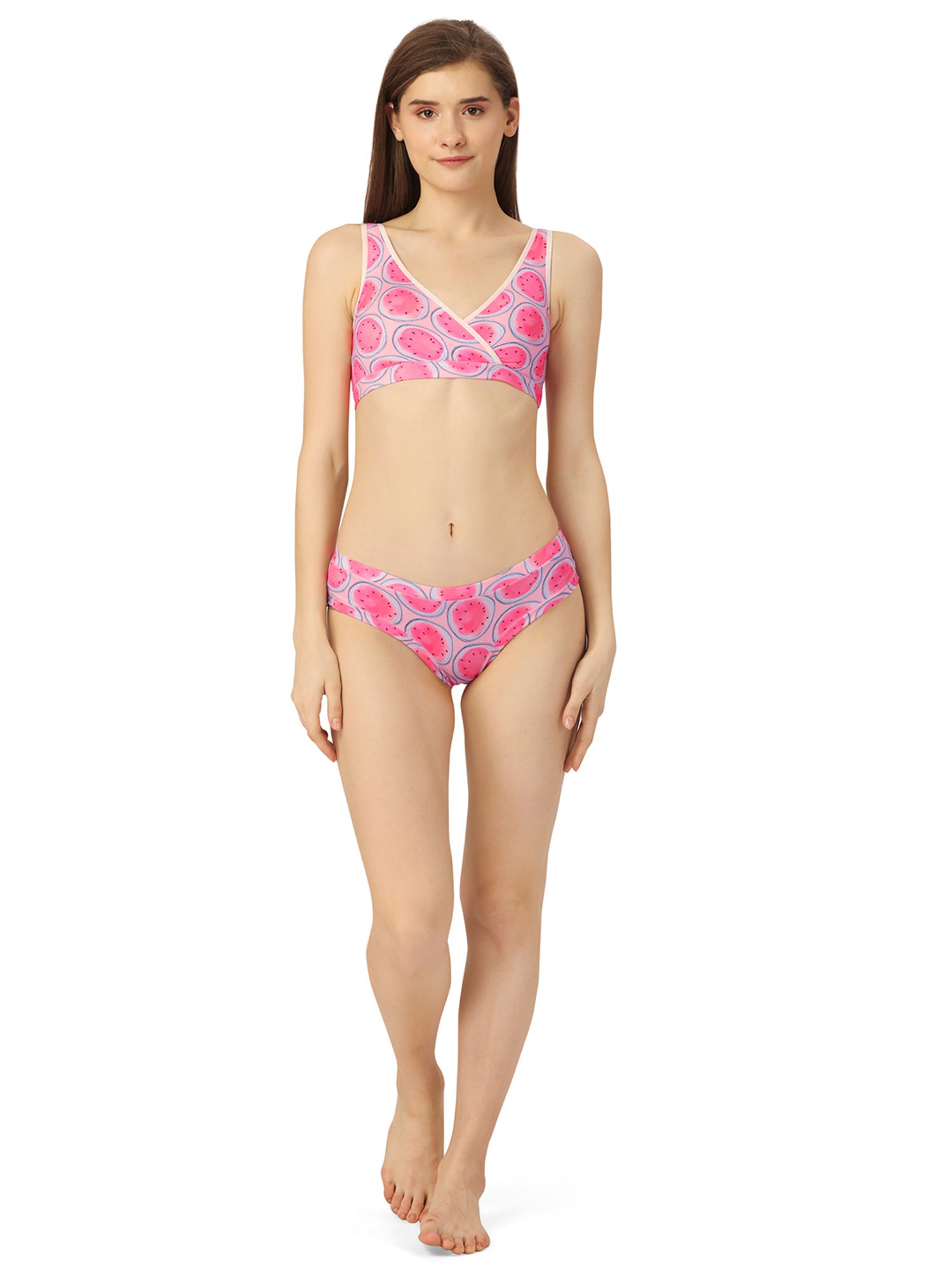 Soie Pink & Off White Printed Hipster Panty - Pack of 2