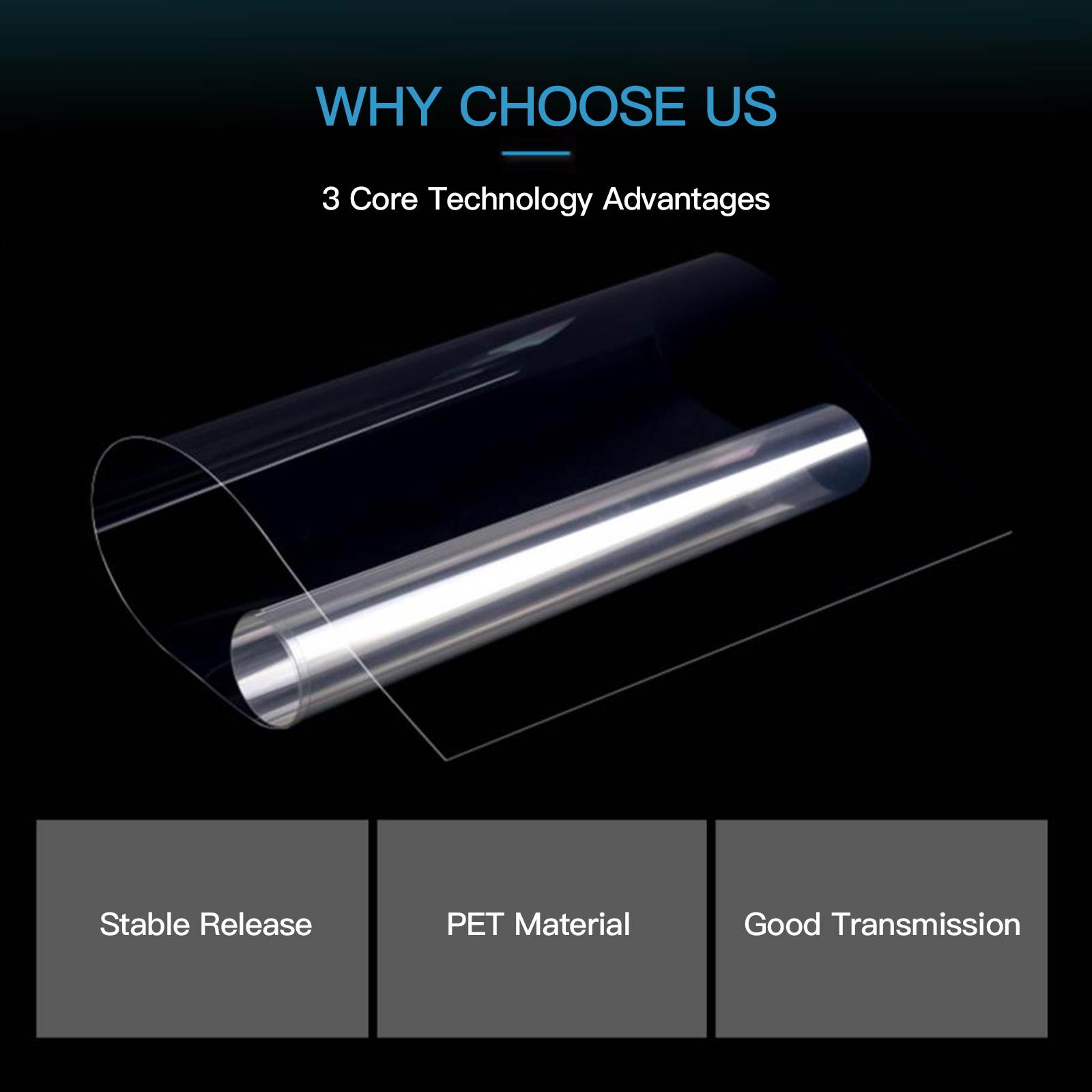 Aibecy 1pc Light-Curing FEP Release Film High Transmittance 200*140mm Compatible with 5.5 Inch LCD 3D Printer