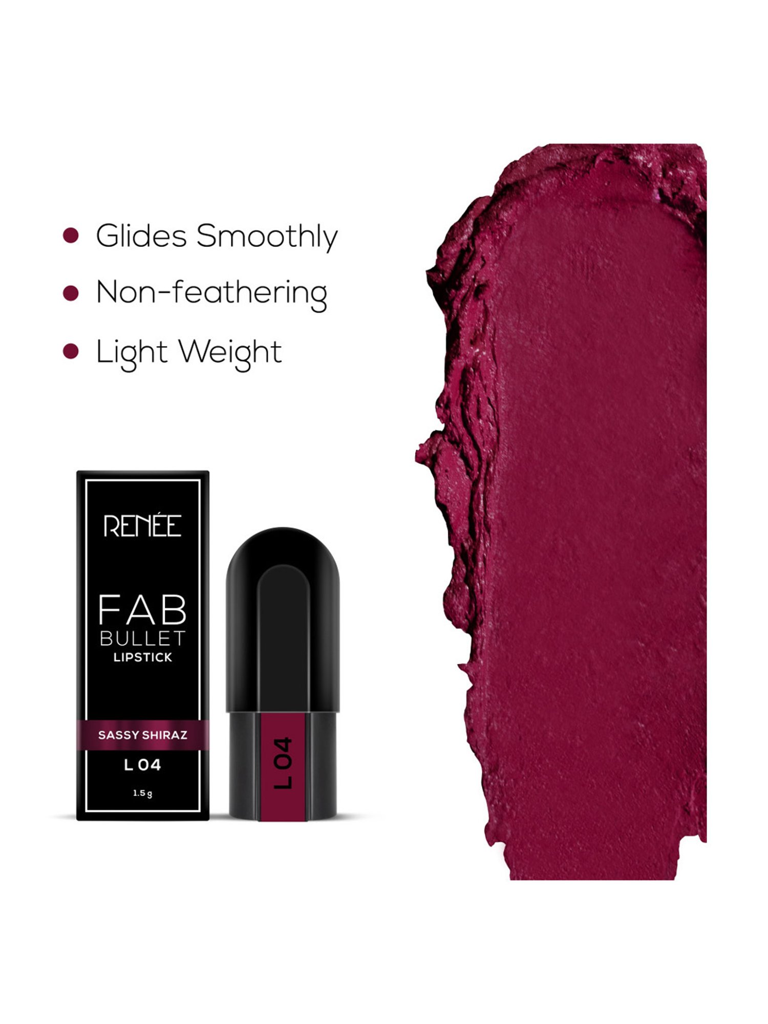 Renee Fab Bullet L 04 Sassy Shiraz - 1.5 gm