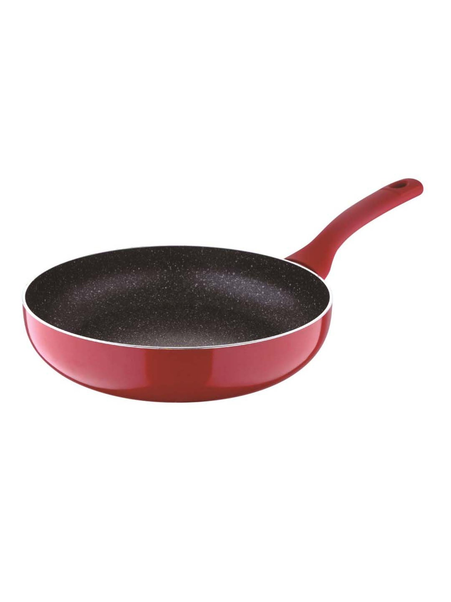 Bergner Bellini Plus Red Pressed Aluminium 24 cm Diameter Fry Pan With Lid (1.8 L) - Set of 1