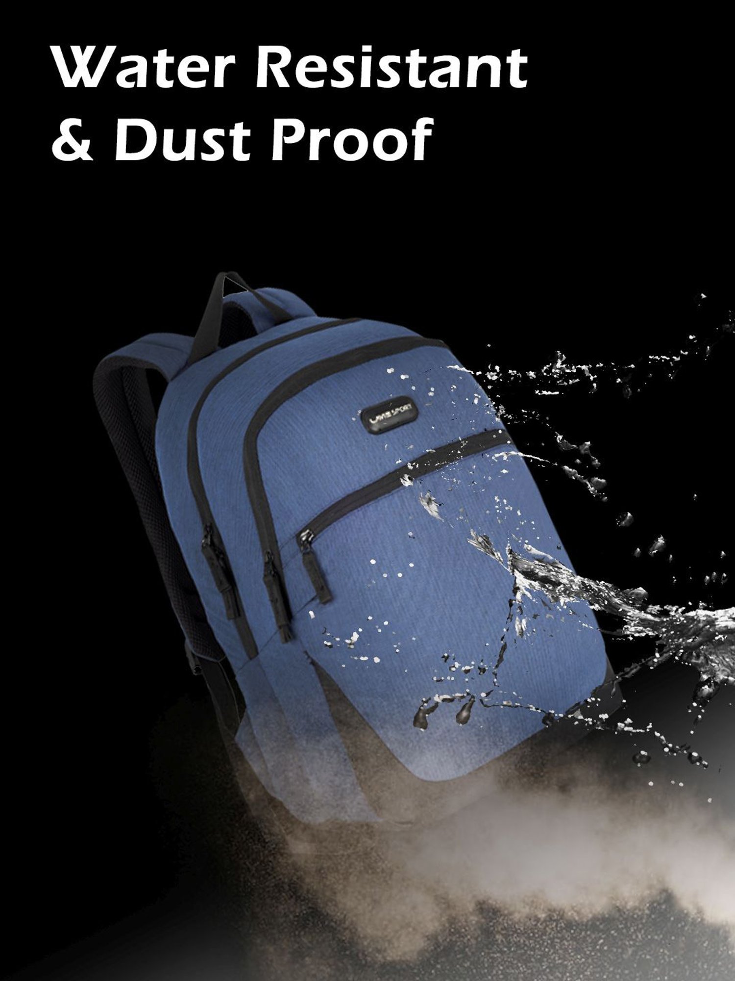 Lavie Sport Ruler 32L Laptop Backpack For Men & Women (Navy)