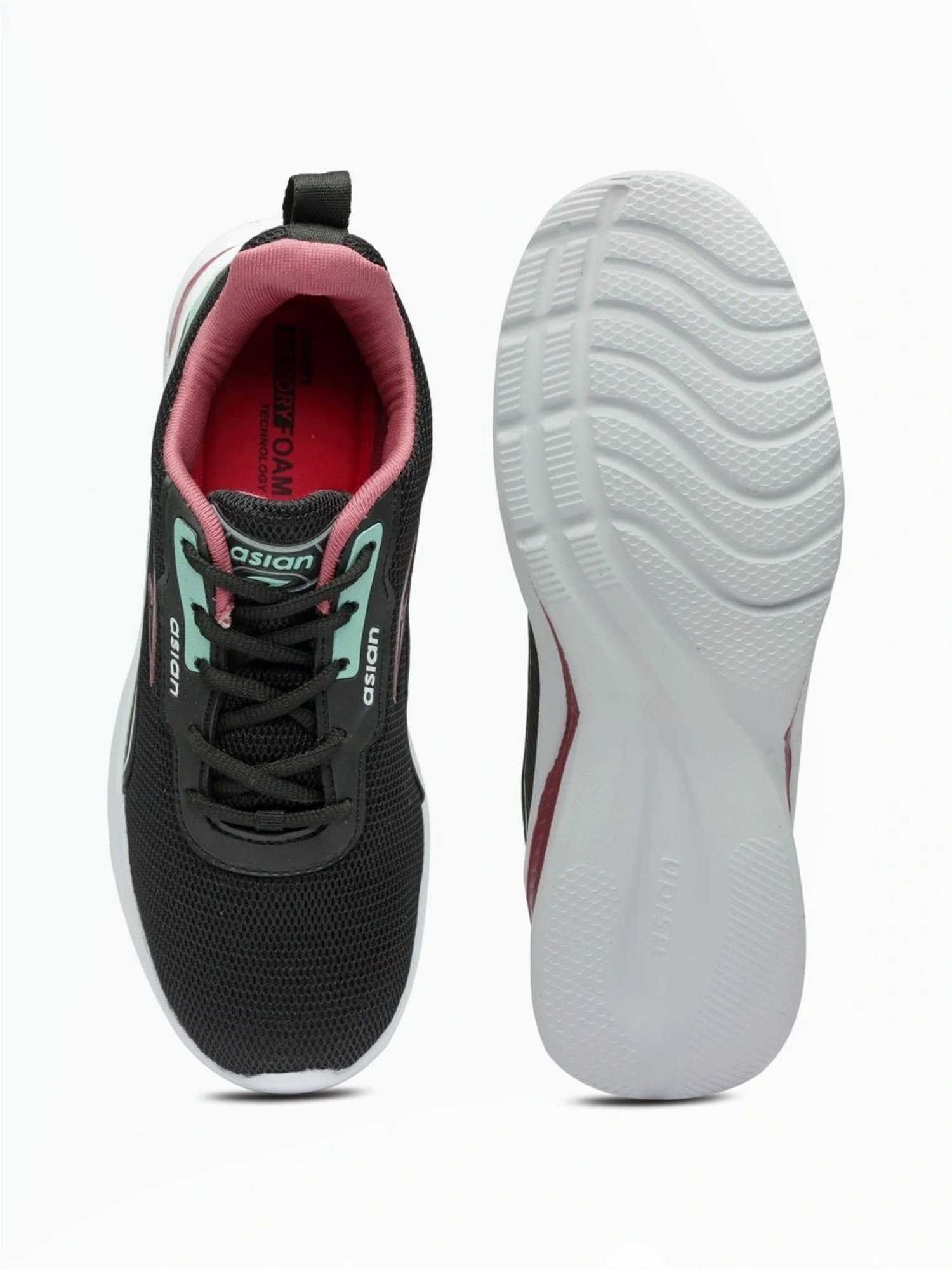 Asian Women's Black Running Shoes