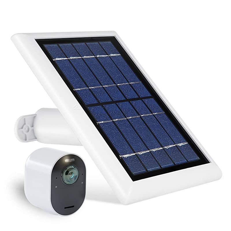 2W 6V Solar Panel with 131ft4m Cable Compatible with Arlo UltraUltra 2 Arlo Pro 3Pro 4 Arlo Floodlight ONLY 1Pack White NOT Compatible with Arlo Essential Spotlight