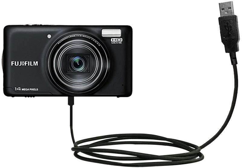 Gomadic Classic Straight USB Cable Suitable for The Fujifilm Finepix T350 T360 T400 with Power Hot Sync and Charge Capabilities - Uses TipExchange Technology