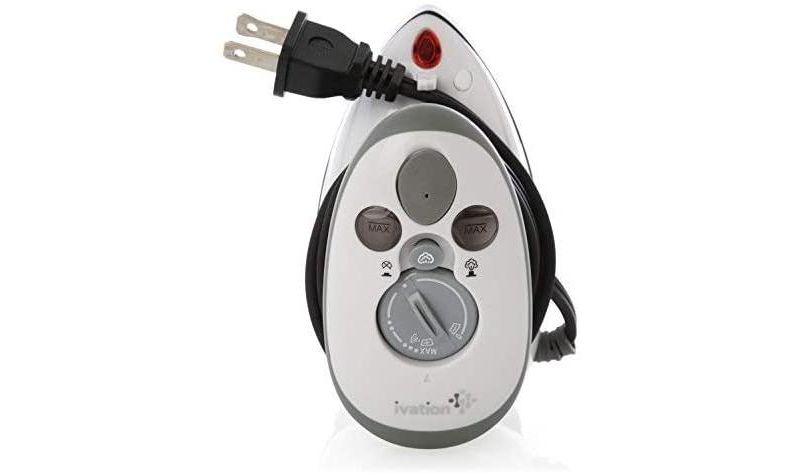 Small Mini Iron - Dual Voltage Compact Design, Great for Travel - Non-Stick Ceramic Soleplate - Dry or Steam Ironing - Extra-Long Power Cord &ndash; Heats Rapidly in 15 Seconds