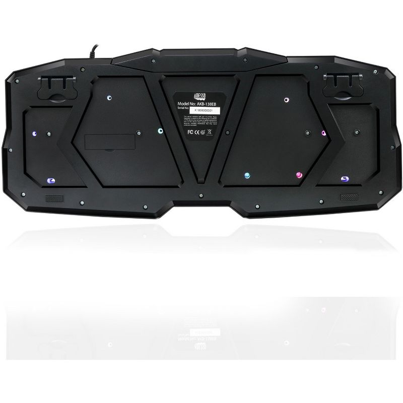 Adesso Gaming Illuminated Keyboard - Cable Connectivity - USB Interface - 104 Key - English (US) - Windows - Membrane Keyswitch - Black