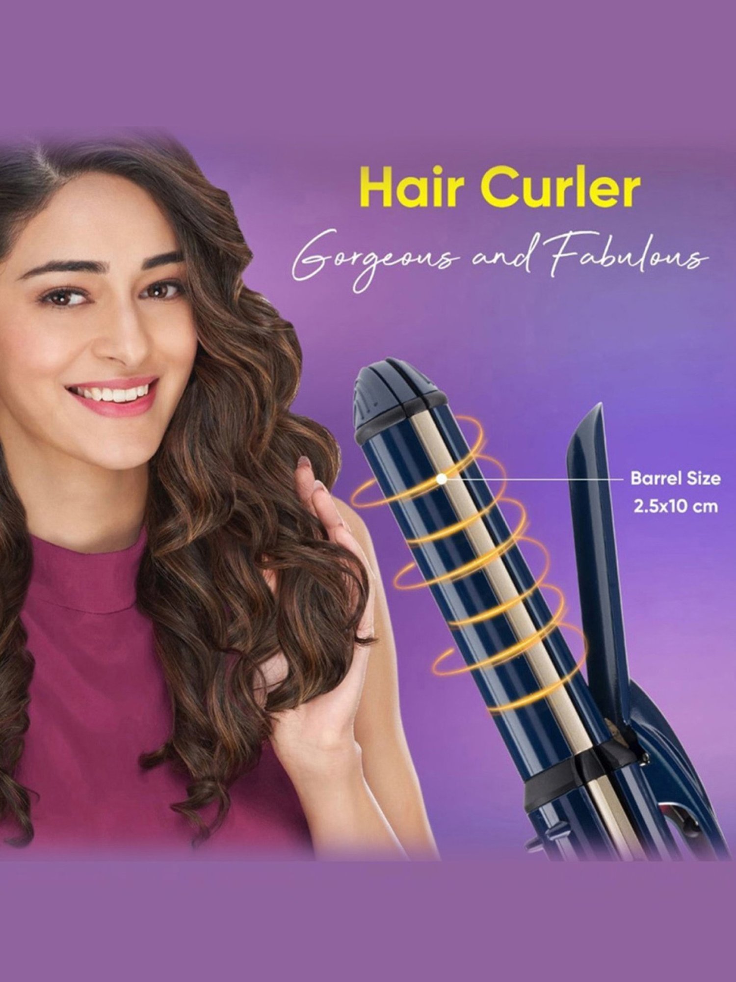 Gorgio Professional GCT9 19mm Hair Curling Tong (Silver)