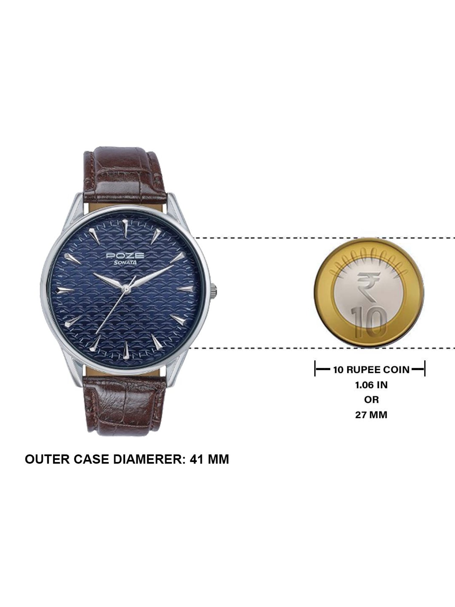 Sonata Poze 3.0 SP70047SL01W Analog Watch for Men