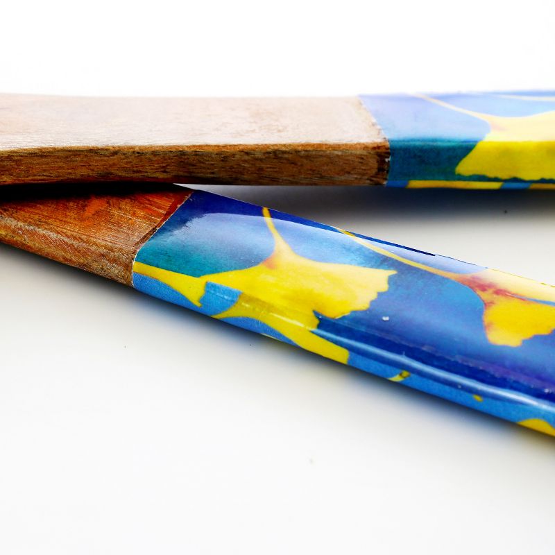 Gibson Elite Philomena 2 Piece Enamel On Wood Salad Serving Set