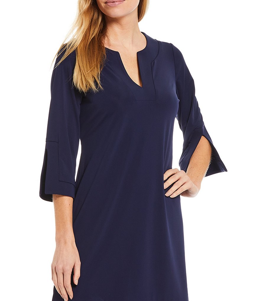 Jude Connally Megan Short Sleeve Split Round Neck Dress