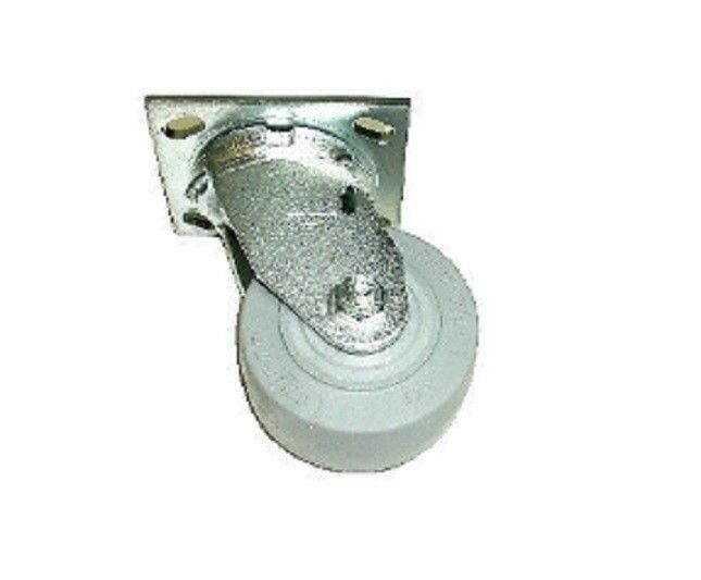 Colson 4" x 2" Swivel Plate Caster with Gray Performa Rubber Wheel Made in USA