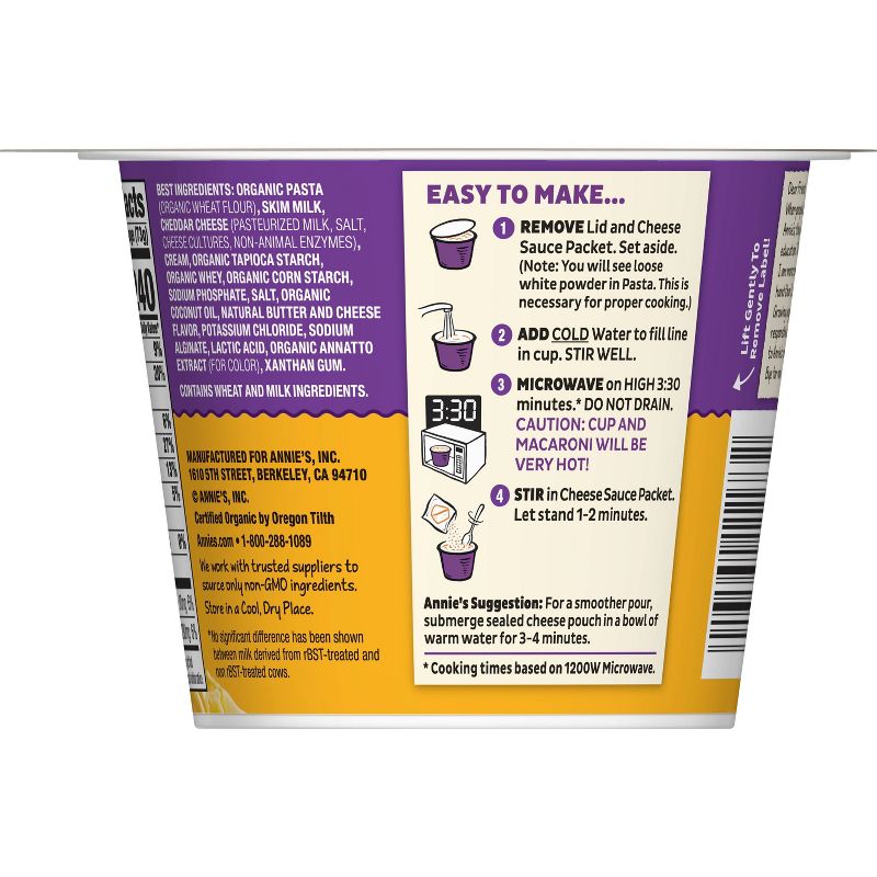 Annie's Classic Deluxe Microwavable Mac & Cheese Cup - 2.6oz