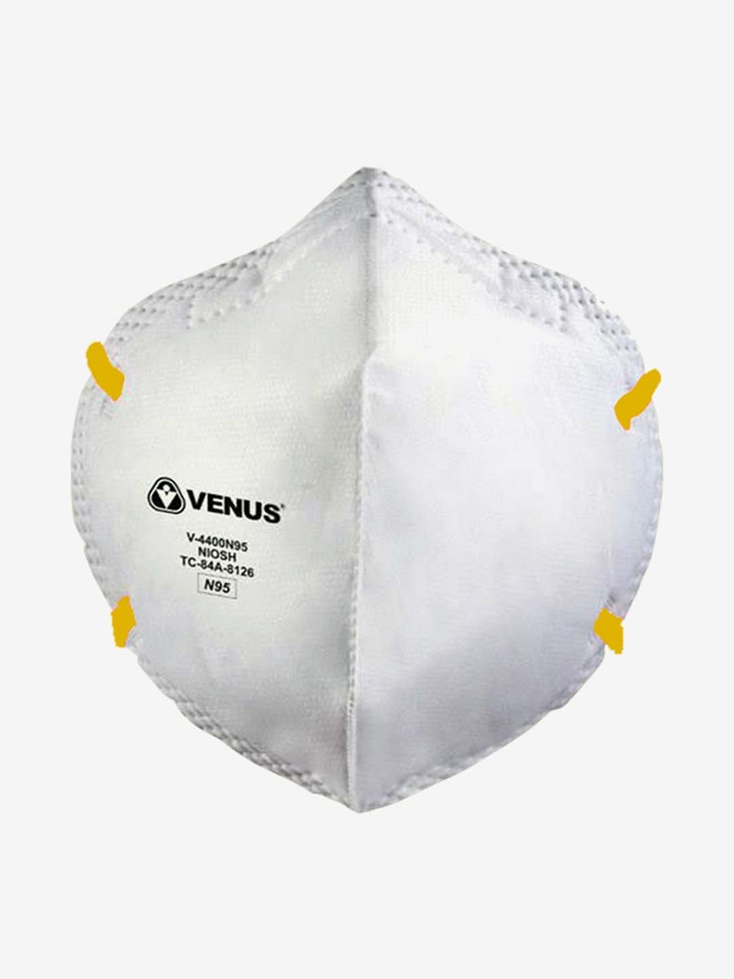 Venus Folding NIOSH N95 Dust Respirator Pollution Mask (Pack of 10, White)