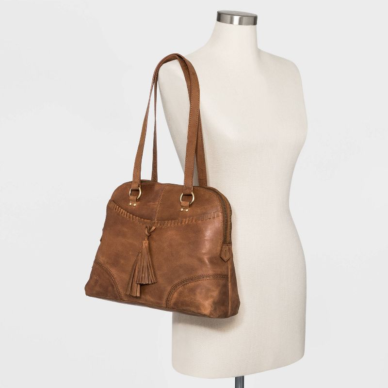 Favore Tan Solid Medium Satchels