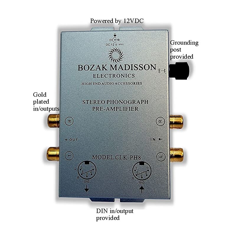 CLK-PH8 Phono Preamp Preamplifier Turntable Amplifier with DIN in/out