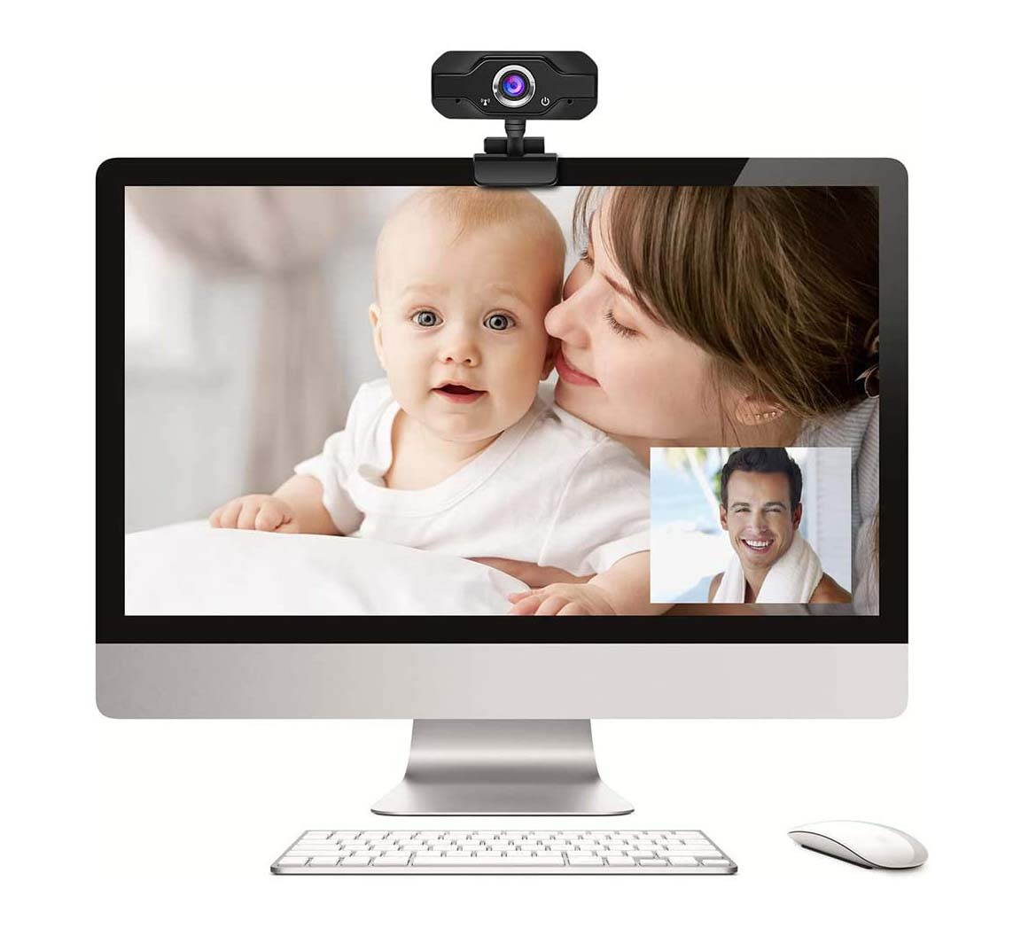 Webcam with Microphone, easyday 1080P Web Camera for Live Streaming, Video Call, Conference, Recording, Online Classes, Game