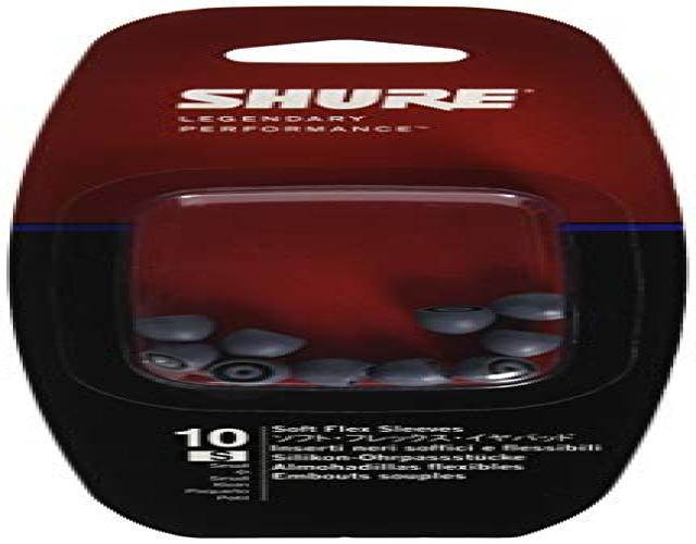 Shure EASFX1-10S Small Soft Flex Sleeves for E1, E3 and E5 Earphones, 5 Pair