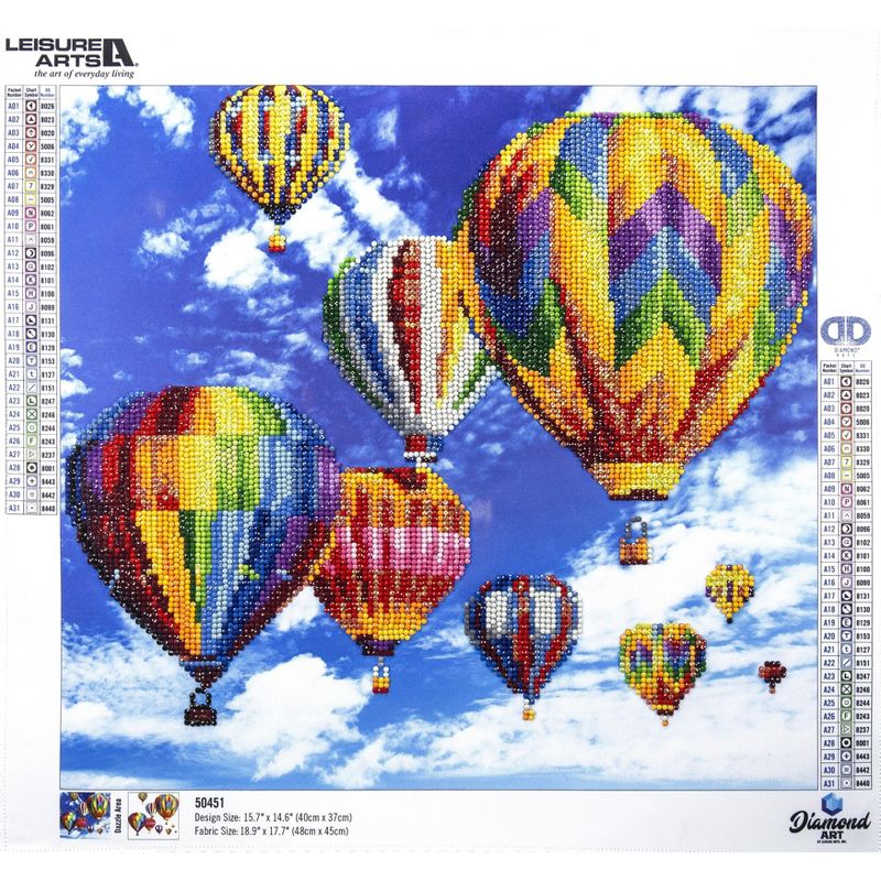 Leisure Arts Diamond Art Advanced Kit 15.75"X14.6"-Balloons
