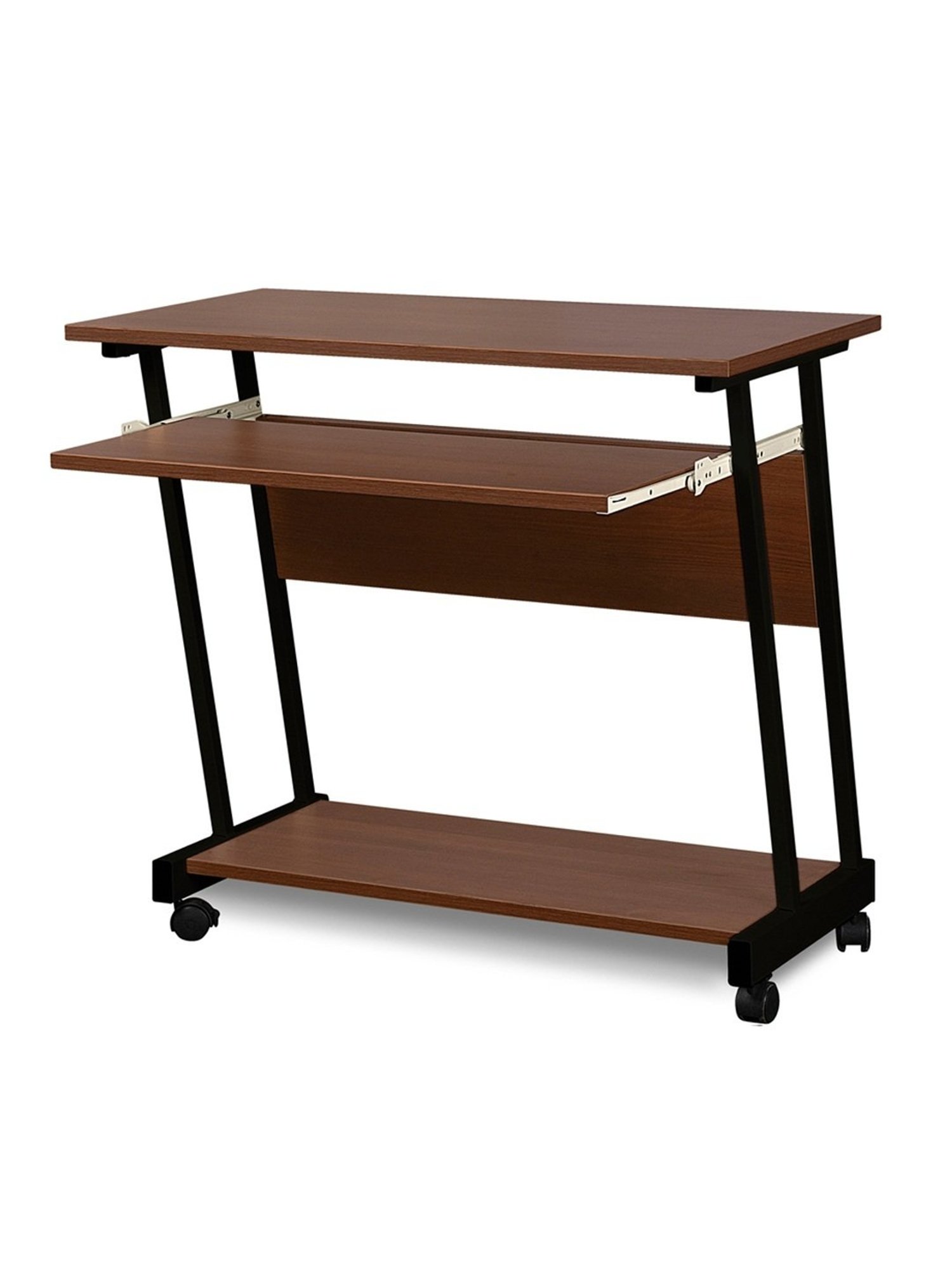 Delite Kom Calix Acacia Dark Black Metal Computer Desk