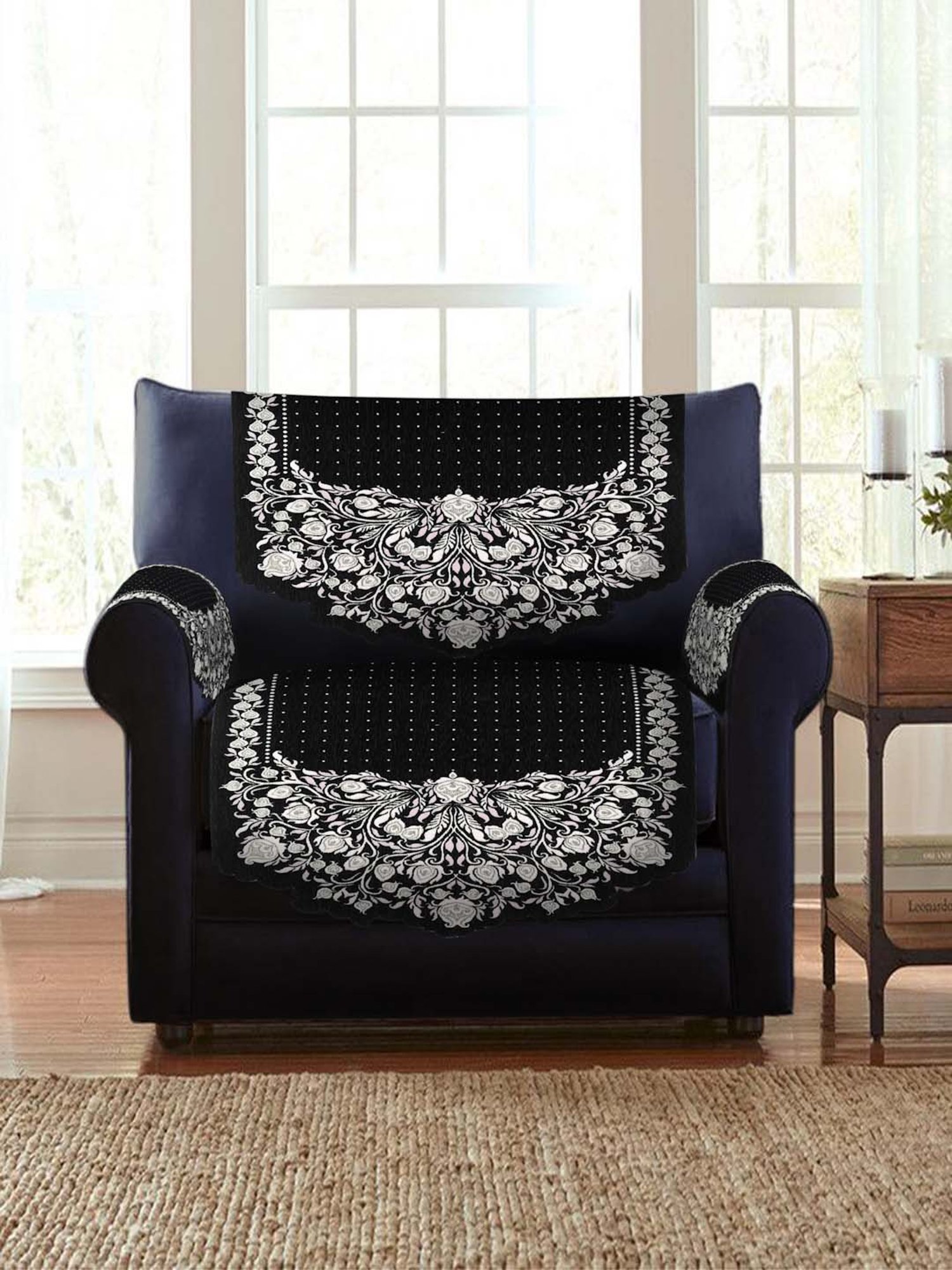 MODERN HOMES White Cotton Hand-Knotted Curtain Ropes - Set of 2