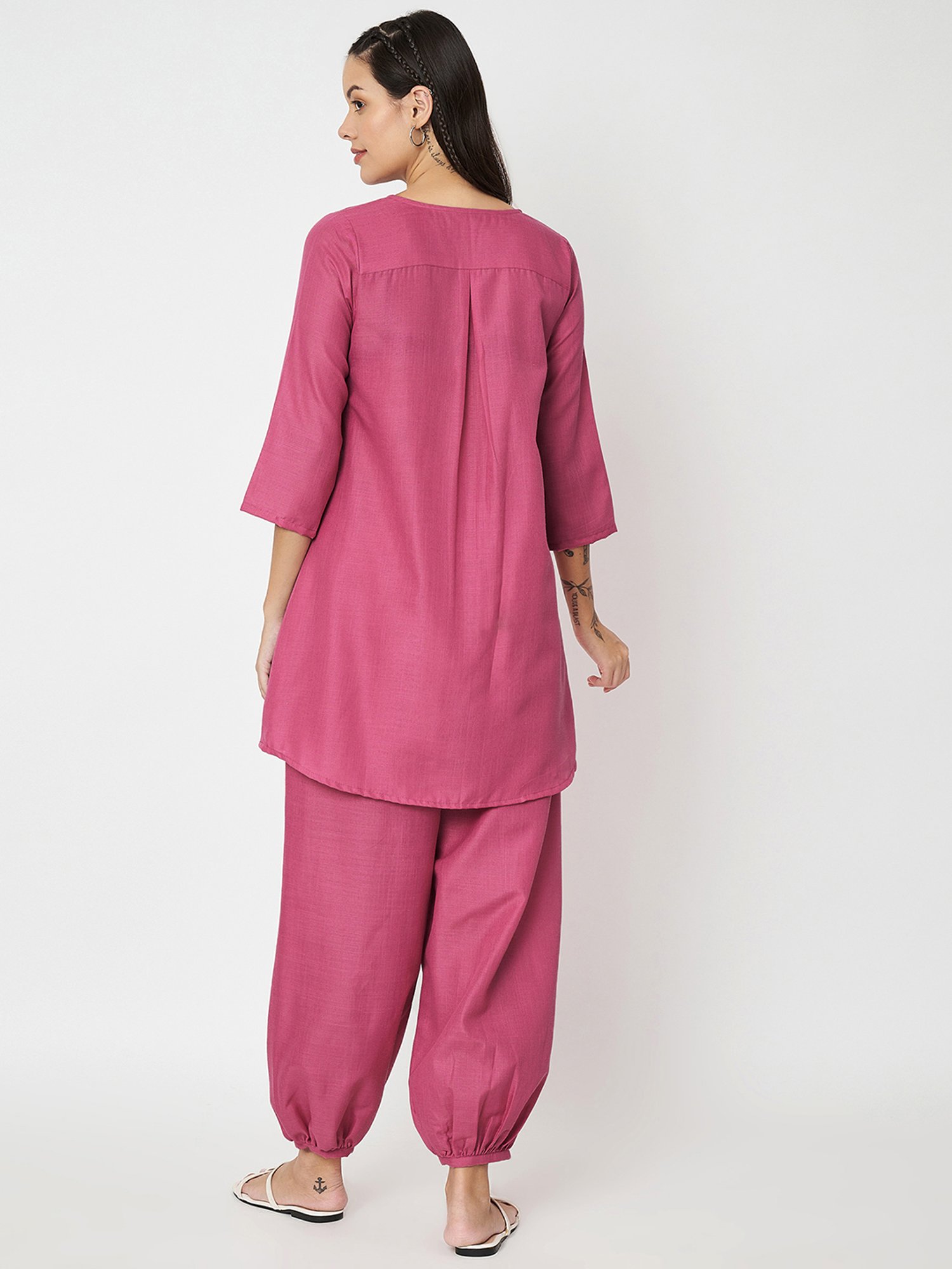 9rasa Pink Tunic & Pant Set